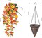 Artificial Fake Hanging Flowers Baskets for Outdoors, UV Resistant Faux Hibiscus Plants Trailing Vines Realistic Silk Spring Flowers for Planters Outside Patio Porch Balcony Garden Home Decor